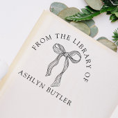 Niedliche Bow Personal Library Book Self-Inking Br Permastempel