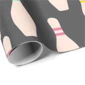 Niedliche Bowling-Buttone Geschenkpapier (Rolleneckpunkt)