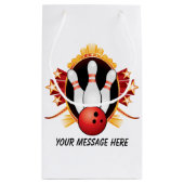 Niedliche Bowling Party Sporttasche Kleine Geschenktüte (Rückseite)