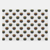 Niedliche Bows Hexchy Halloween Kinderduschmuster Geschenkpapier Set (Vorderseite 2)