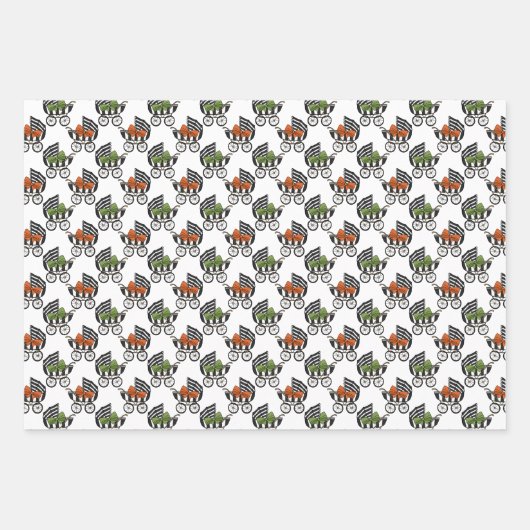 Niedliche Bows Hexchy Halloween Kinderduschmuster Geschenkpapier Set (Vorderseite)