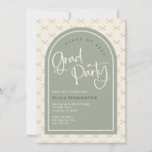 Niedliche Bows zeigen grüne Graduierungspartei