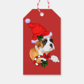 Niedliche Boxer Dog Weihnachtsmarken Geschenkanhänger (Rückseite)