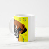 Niedliche Boxer Hund-Tasse Kaffeetasse (Vorderseite Links)