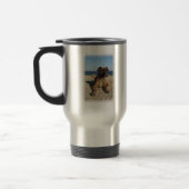 Niedliche Boxer-Hunderostfreier Stahl-Reise-Tasse Reisebecher (Links)