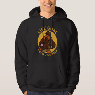 Niedliche Boxer Hundeszubehör Lebensziel Pet alle Hoodie