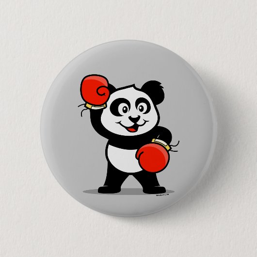 Niedliche Boxpanda Button (Vorderseite)