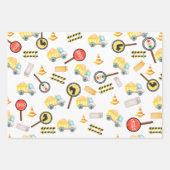 Niedliche Boy Construction Builder Transportfahrze Geschenkpapier Set (Vorderseite 3)