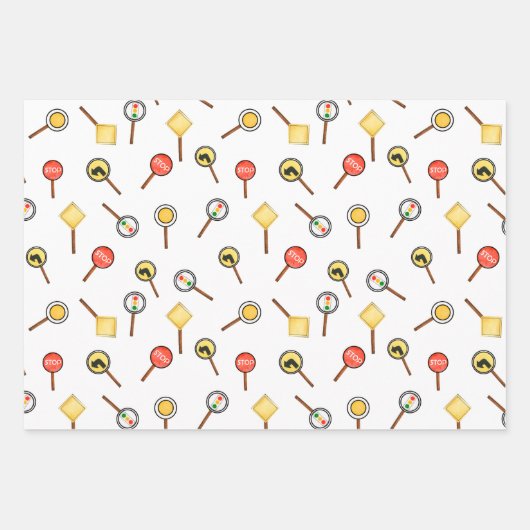 Niedliche Boy Construction Builder Transportfahrze Geschenkpapier Set (Vorderseite)