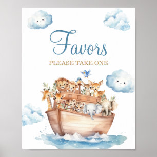 Niedliche Boy Noah's Ark Baby Duwer liebt Schild