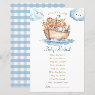 Niedliche Boy Noah's Ark Baby Shower Gebete für Ba