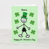 Niedliche Boy St Patrick's Day Card Karte (Vorderseite)
