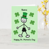 Niedliche Boy St Patrick's Day Card Karte (Gelbe Blume)