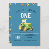 Niedliche Boys Farm Animations & Red Traktor 1. Ge Einladung (Vorne/Hinten)