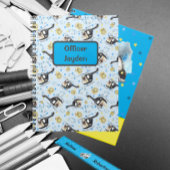 Niedliche Boys Polizeihubschrauber drucken Notizblock