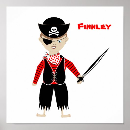 Niedliche Boys Room Pirate Picture Poster Dekorati (Vorne)
