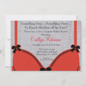 Niedliche Bra Lingerie Bridal Dusche Einladung (Vorderseite)