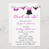 Niedliche Bra/Lingerie Bridal Dusche Einladung (Vorne/Hinten)