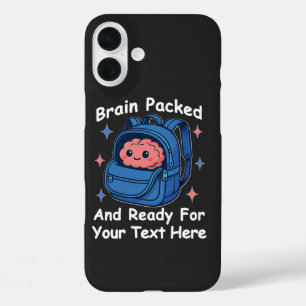 Niedliche "Brain Ready"-Version von Back-to-School iPhone 16 Plus Hülle