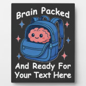 Niedliche "Brain Ready"-Version von Back-to-School Fotoplatte (Vorderseite)