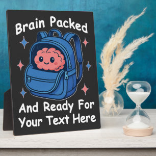 Niedliche "Brain Ready"-Version von Back-to-School Fotoplatte