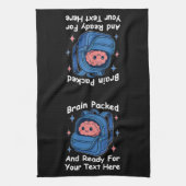 Niedliche "Brain Ready"-Version von Back-to-School Geschirrtuch (Vertikal)