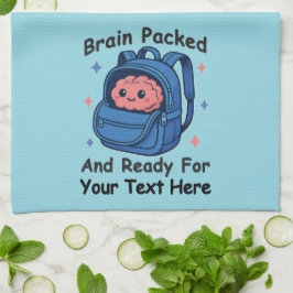 Niedliche "Brain Ready"-Version von Back-to-School Geschirrtuch