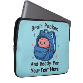 Niedliche "Brain Ready"-Version von Back-to-School Laptopschutzhülle (Vorne Rechts)