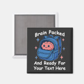 Niedliche "Brain Ready"-Version von Back-to-School Magnet (Vorderseite/Rückseite)