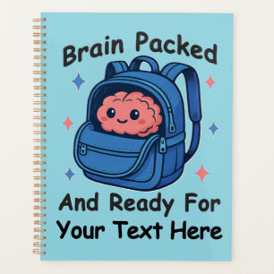 Niedliche "Brain Ready"-Version von Back-to-School Planer