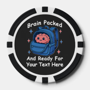 Niedliche "Brain Ready"-Version von Back-to-School Pokerchips