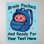 Niedliche "Brain Ready"-Version von Back-to-School Poster (Vorne)