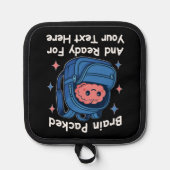 Niedliche "Brain Ready"-Version von Back-to-School Topflappen (Vorderseite)