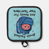 Niedliche "Brain Ready"-Version von Back-to-School Topflappen (Vorderseite)