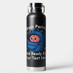 Niedliche "Brain Ready"-Version von Back-to-School Trinkflasche