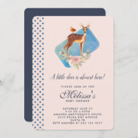 Niedliche Braun-Aquarell Hirschdusche