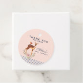 Niedliche Braun-Aquarelldusche Geschenkanhänger (Beispiel)