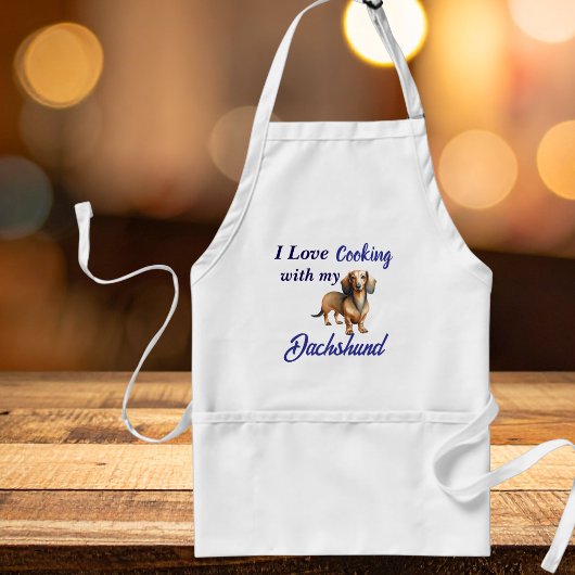 Niedliche Braun & Blues Kochen Dackel Schürze