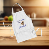 Niedliche Braun & Blues Kochen Dackel Schürze