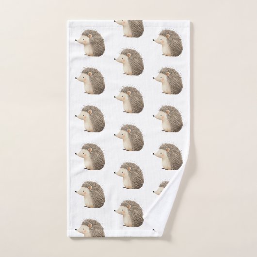 Niedliche Brauncreme-Igel Badhandtuch Set (Handtuch)