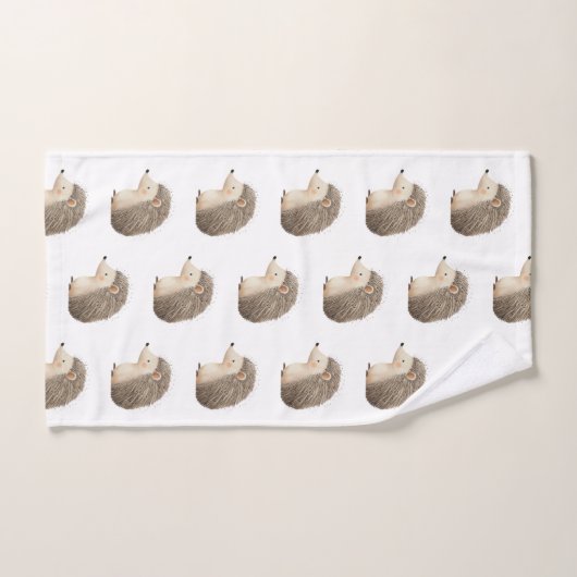 Niedliche Brauncreme-Igel Badhandtuch Set (Handtuch)