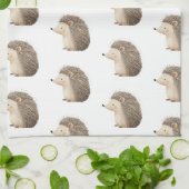 Niedliche Brauncreme-Igel Geschirrtuch (Gefaltet)