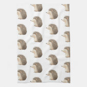 Niedliche Brauncreme-Igel Geschirrtuch (Vertikal)