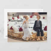 Niedliche Bräune auf weißem Kuchen Ankündigungspostkarte (Vorne/Hinten)