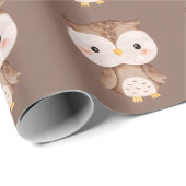 Niedliche braune Eule Geschenkpapier (Rolleneckpunkt)