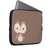 Niedliche braune Eule Laptopschutzhülle (Vorne Rechts)