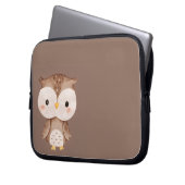 Niedliche braune Eule Laptopschutzhülle (Vorderseite Links)