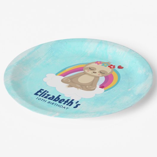 Niedliche braune Fahne, Meditation an einem wolkig Pappteller (Schrägansicht)