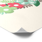 Niedliche braune Faulenzer mit Dusche auf dem Kopf Poster (Ecke)