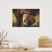 Niedliche Braune Horse Poster (Küche)